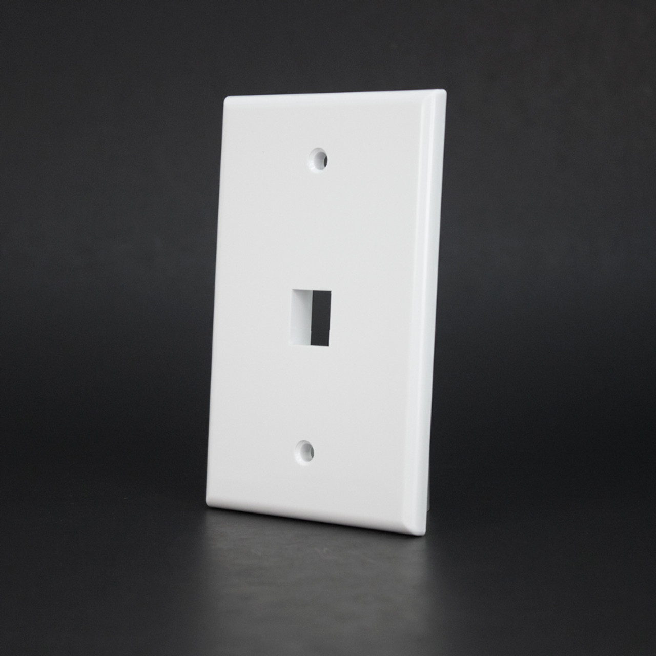 1-Port MID SIZE Keystone Wall Plate, White