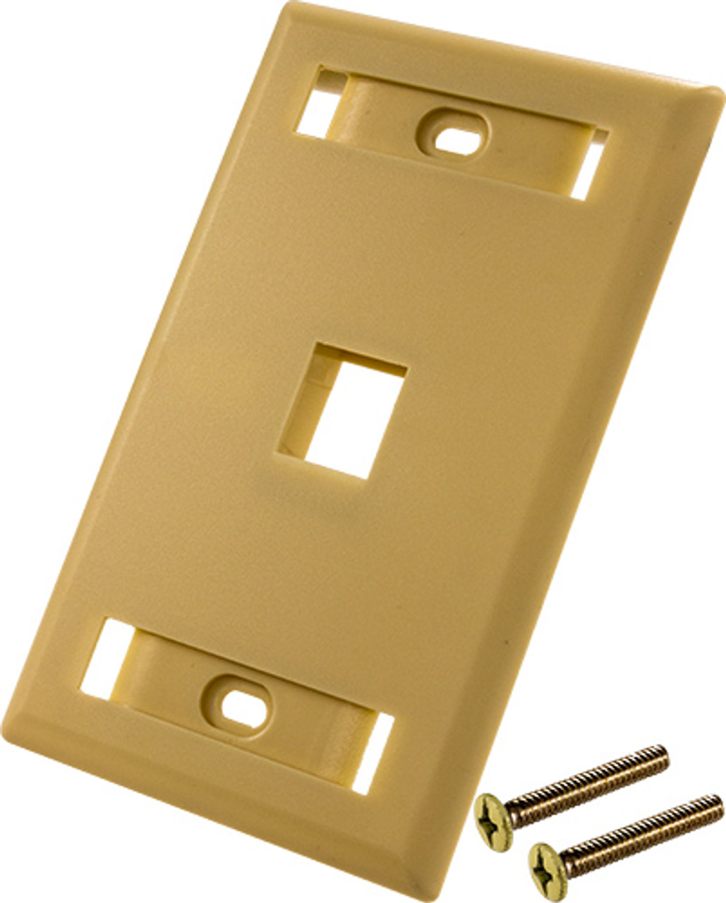 Wall Plate With ID Window, 1-Port, Ivory