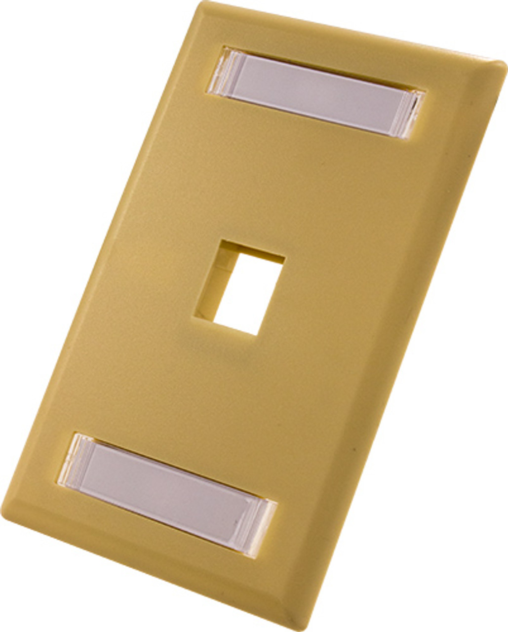 Wall Plate With ID Window, 1-Port, Ivory