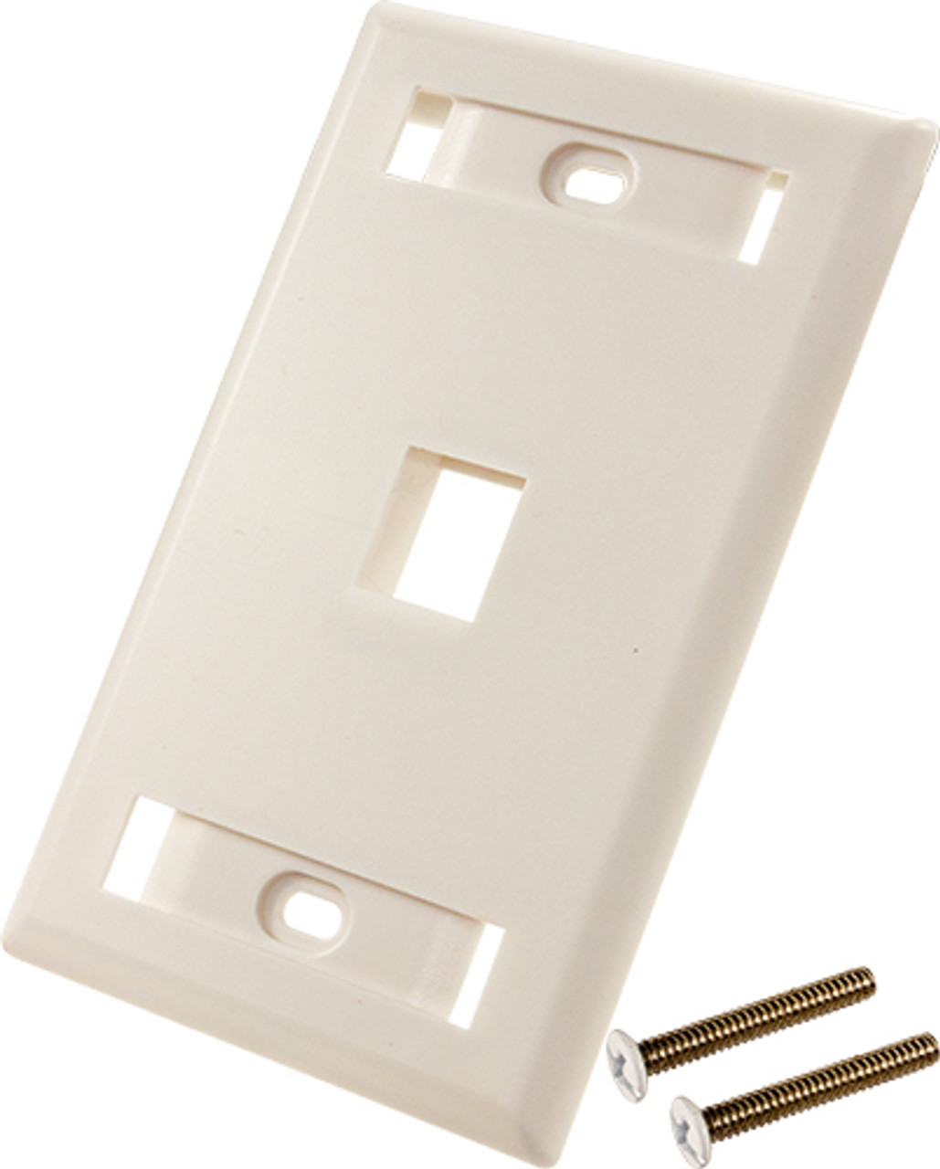 Wall Plate With ID Window, 1-Port, White