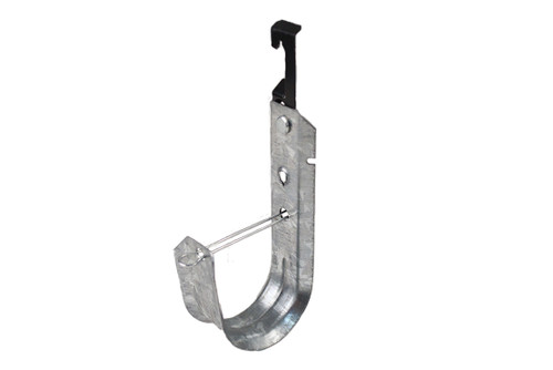 2 Inch J-Hook with Wing for 1/4 Inch Rod. Pre-Galvanized Steel.