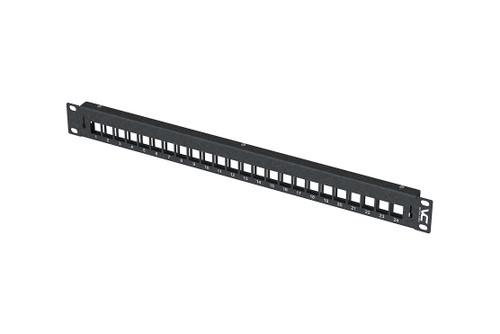 Optical Fiber Rack-Mount Panel, Keystone-Module, 1-RMU, 24-Position, Blank (Without Label Holders).