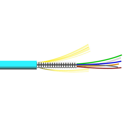 6 Strand micro armored Multimode 50 micron OM3 PVC