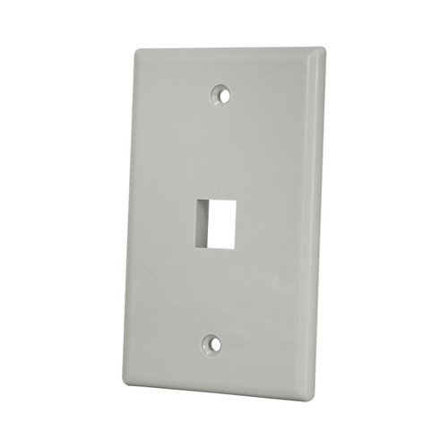 Keystone Wall Plate, 1-Port, Gray