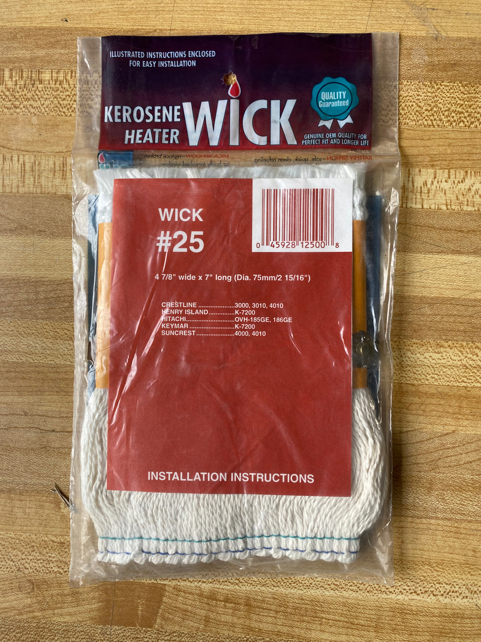 Wick #25 for Crestline 3000, 3010 & 4010, Henry Island K-7200