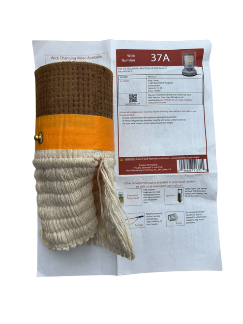 Wick #37A for Aladdin Series 15 & 8 Portable Kerosene Blue Flame Heater Wick P159905