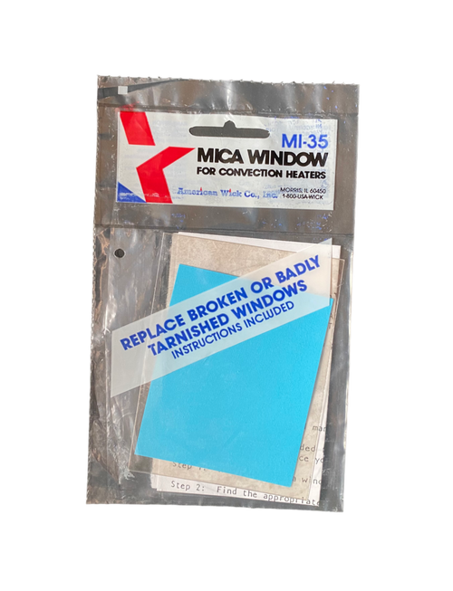 Medium size uncut Mica Window, 3 x 4''. Fits KeroSun heaters.