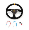 320 SP Steering Wheel Black Grip Silver Center