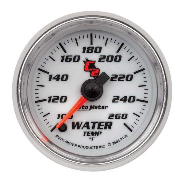 Autometer 2-1/16In C2/S Water Temp. Gauge 100-260 7155