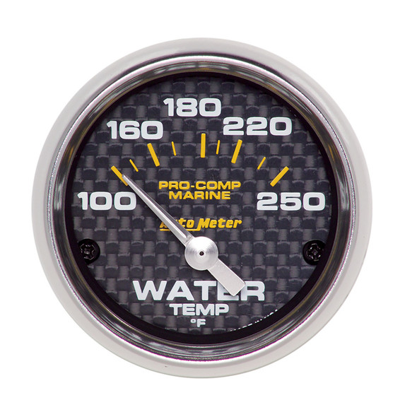 Autometer 2-1/16 Water Temp Gauge 100-250F C/F Marine 200762-40