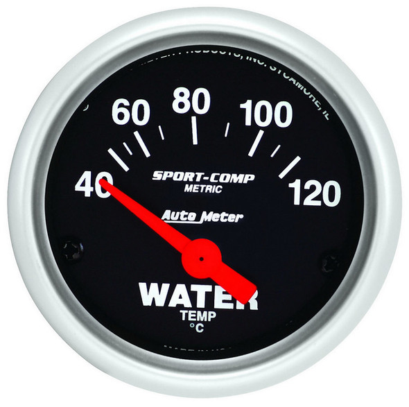 Autometer 2-1/16 Mini Sport Comp Water Temp Gauge -Metric 3337-M