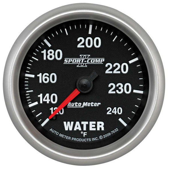 Autometer 2-5/8 Sc Ii Water Temp Gauge 120-240 Degrees 7632