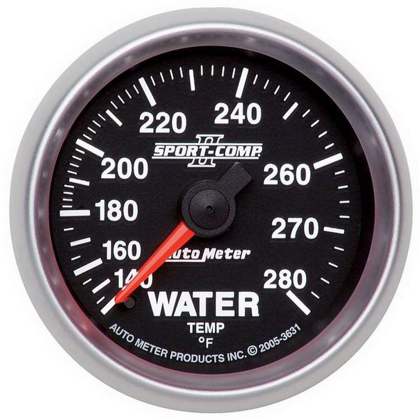 Autometer 2-1/16In S/C Ii Water Temp. Gauge 140-280 3631
