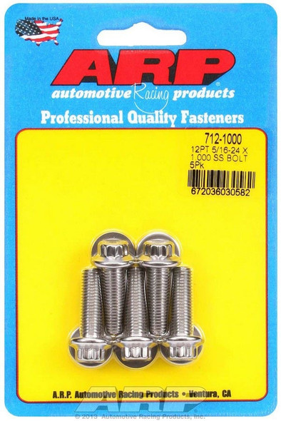 Arp S/S Bolt Kit - 12Pt. (5) 5/16-24 X 1.000 712-1000