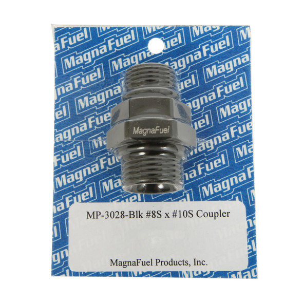 Coupler Fitting - 10an to 8an Straight - Black