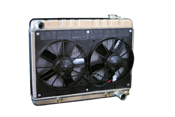 Radiator w/Fans Nova 62-67 Auto Trans Raw