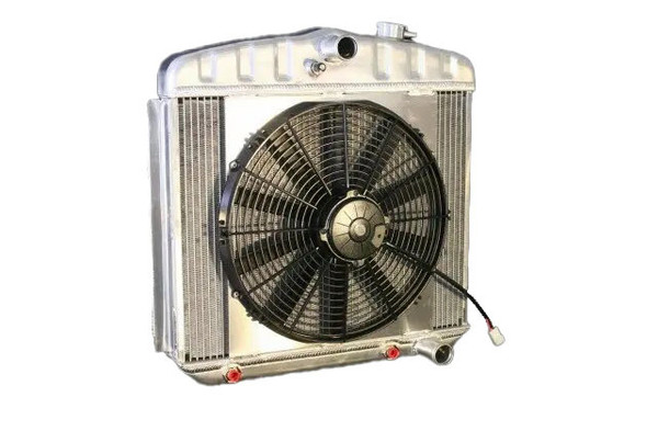 DEWITTS RADIATOR Radiator w/Fans 55-57 Chevy Auto Trans Raw 32-4139013A