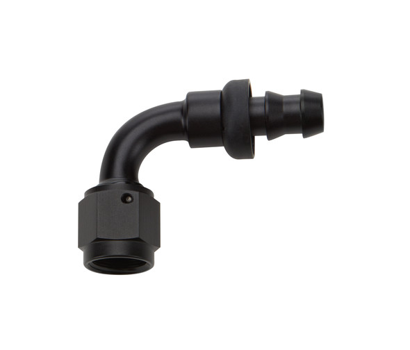 Pushlock Hose End Black 90 Deg Elbow -6