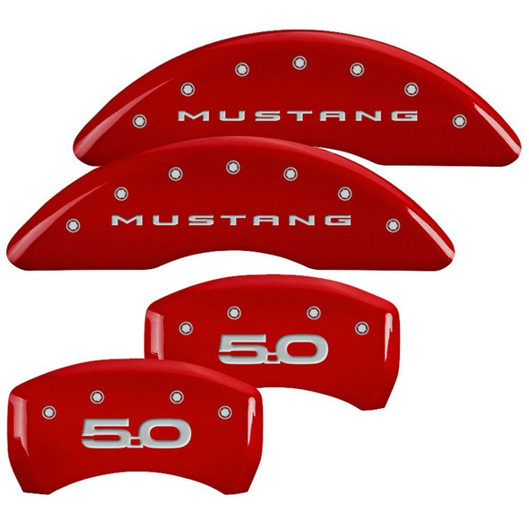 Mgp Caliper Cover 15-   Mustang Gt Caliper Covers Red 10200Sm52Rd