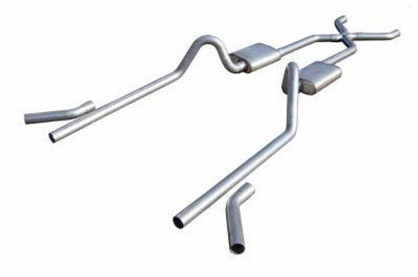 55-57 Chevy 2.5 Exhaust Pocket Kit w/X-Pipe