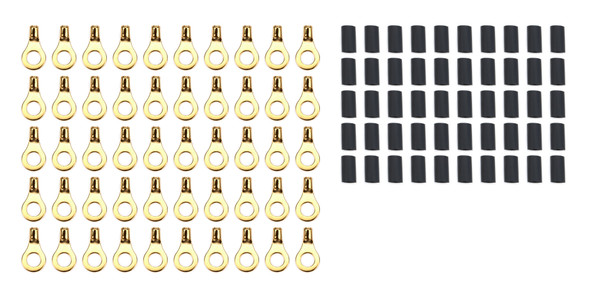 Ring Terminal 5/16in 10- 12 Ga w/Heat Shrink 50pk