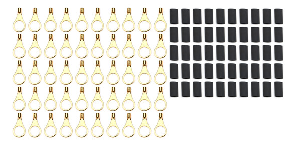 Ring Terminal 3/8in 14- 16 Ga w/Heat Shrink 50pk