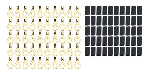 Ring Terminal 1/4in 14- 16 Ga w/Heat Shrink 50pk