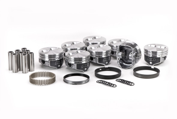 KB PERFORMANCE PISTONS SBC Flat Top Piston Set 4.040 Bore w/Rings KB134KTM.040