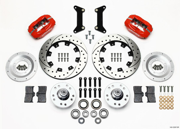 Wilwood Front Brake Kit 80-87 Gm G-Body 4 Piston Caliper 140-12297-Dr