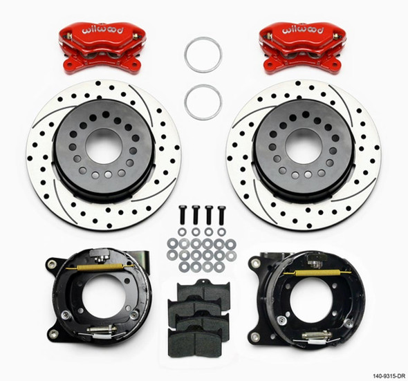 Wilwood Brake Kit Rear Gm 12 Bolt Drilled Red 140-9315-Dr