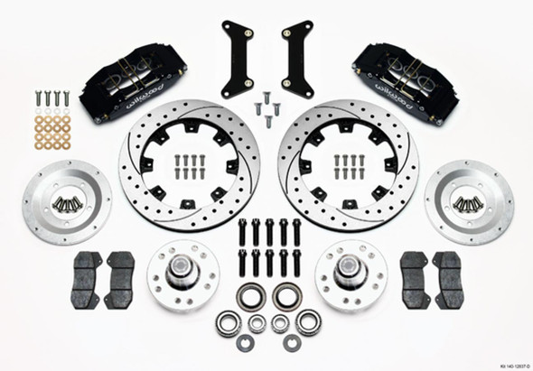 WILWOOD Front Brake Kit 80-87 GM G-Body 6 Piston Caliper 140-12837-D