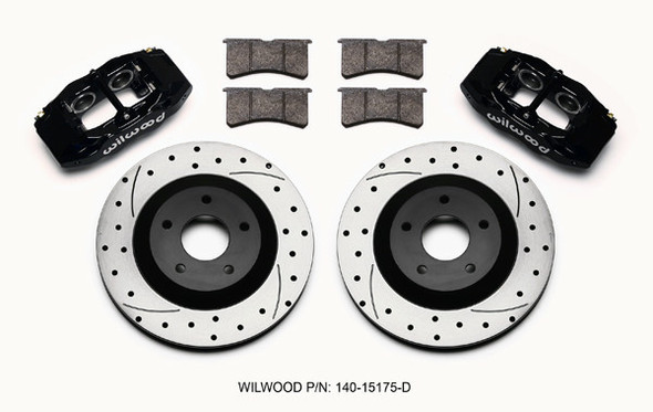 Wilwood Front Brake Kit 97-13 Corvette Drilled Rotors 140-15175-D