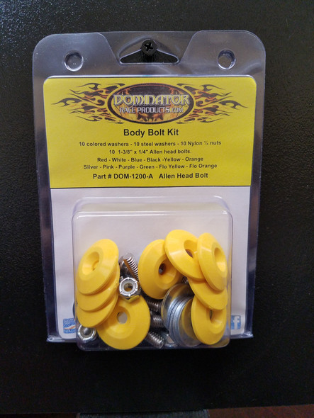 Dominator Racing Products Body Bolt Kit Yellow Allen Head 1200-A-Ye