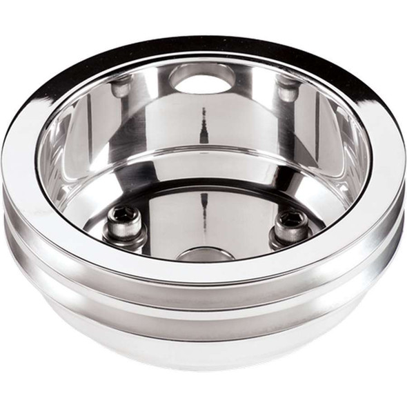 Billet Specialties Sbc 2 Grv Crank Pulley Lwp Polished 78220