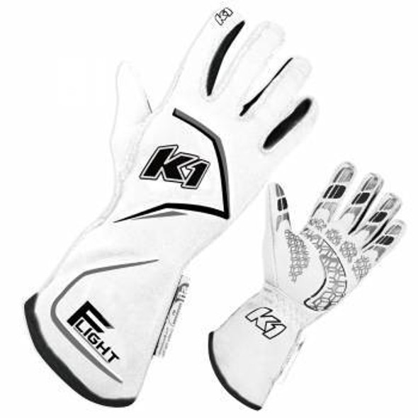 K1 Racegear Gloves Flight Xx-Large White 23-Flt-Wg-Xxl