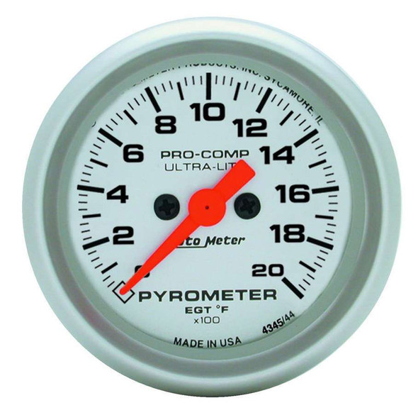 Autometer 2-1/16In U/L 2000 Degree Pyrometer 4345