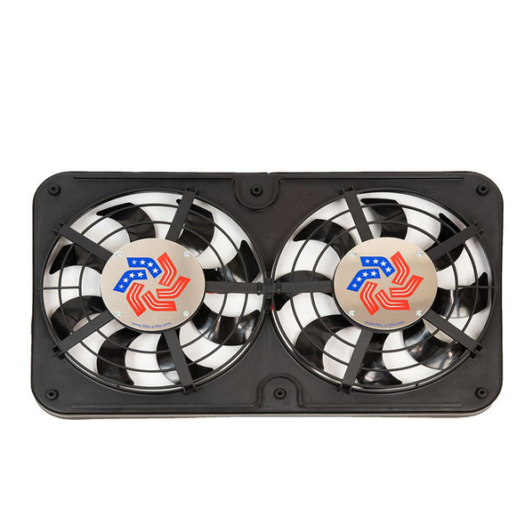 Flex-A-Lite Dual 12-1/8In Lo Profile Puller Fans W/Controls 104308