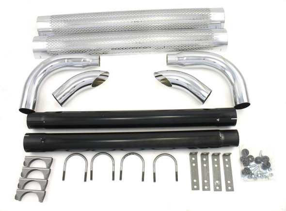 Patriot Exhaust Chrome Side Pipes - 50In  H1050