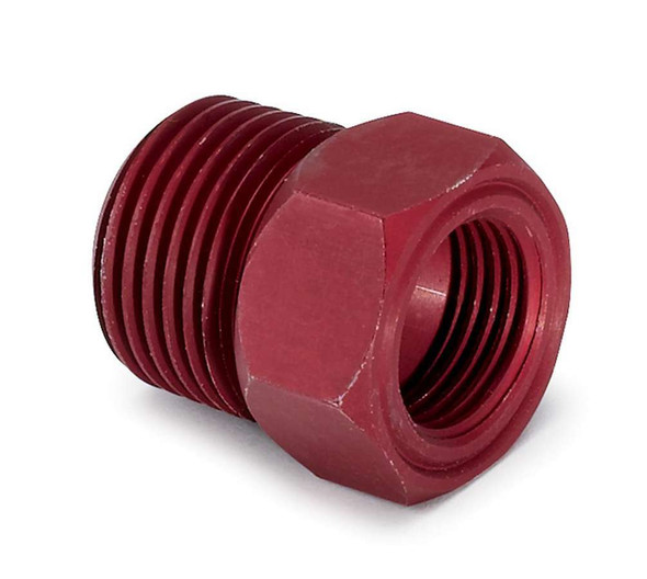 Autometer 1/2In Npt Aluminum Temp. Adapter Fitting - Red 2273