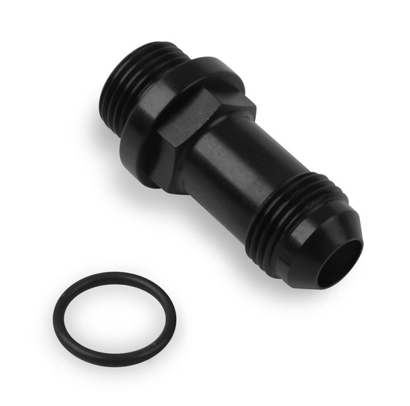 Holley 8An Carb Inlet Fitting Long Style - Black 26-153-1