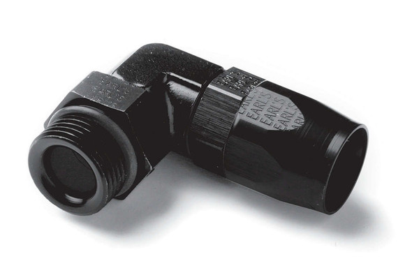 Earls 90 Deg #10 To #10 Swivel Fitting Black At849010Erl