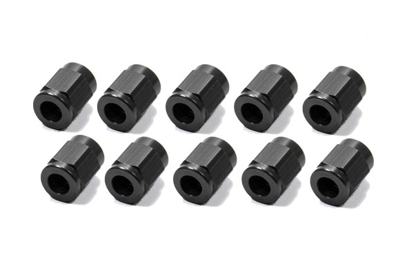 Fragola #3 Aluminum Tube  Nuts (10Pk) Black 481803-Bl-10