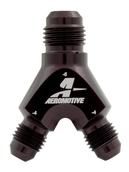 Aeromotive Y-Block Fitting - 6An To 2 X -4An 15671