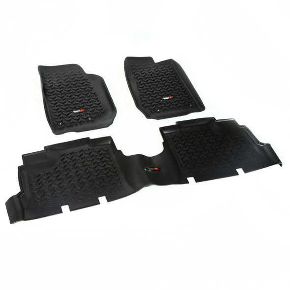 Rugged Ridge Floor Liner Kit Black 4 Door 07-18 Jeep Wrang 12987.04