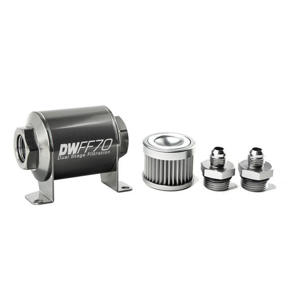 Deatschwerks In-Line Fuel Filter Kit 6An 10-Micron 8-03-070-010K-6