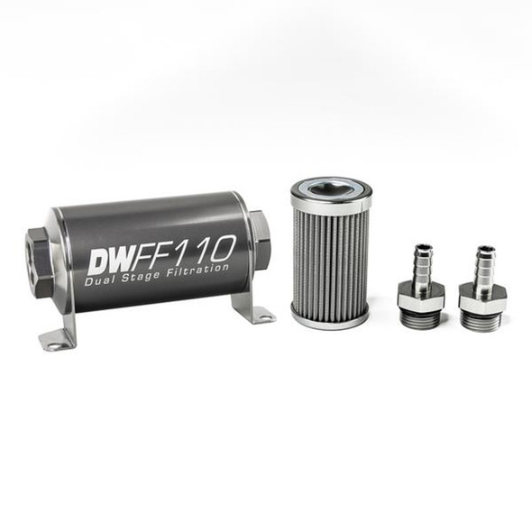 Deatschwerks In-Line Fuel Filter Kit 3/8 Hose Barb 100-Micro 8-03-110-100K-38