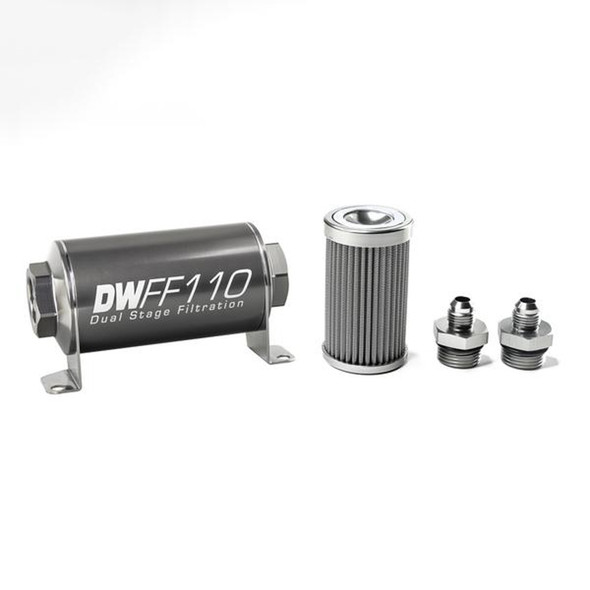 Deatschwerks In-Line Fuel Filter Kit 6An 100-Micron 8-03-110-100K-6