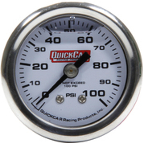Quickcar Racing Products Pressure Gauge 0-100 Psi 1.5In Liquid Filled 611-90100