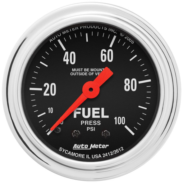 Autometer 2In Fuel Press. 0-100 Psi 2412
