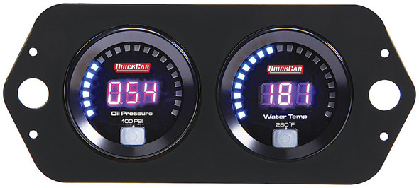 Quickcar Racing Products Digital 2-Gauge Panel Open Wheel Op/Wt 67-2004